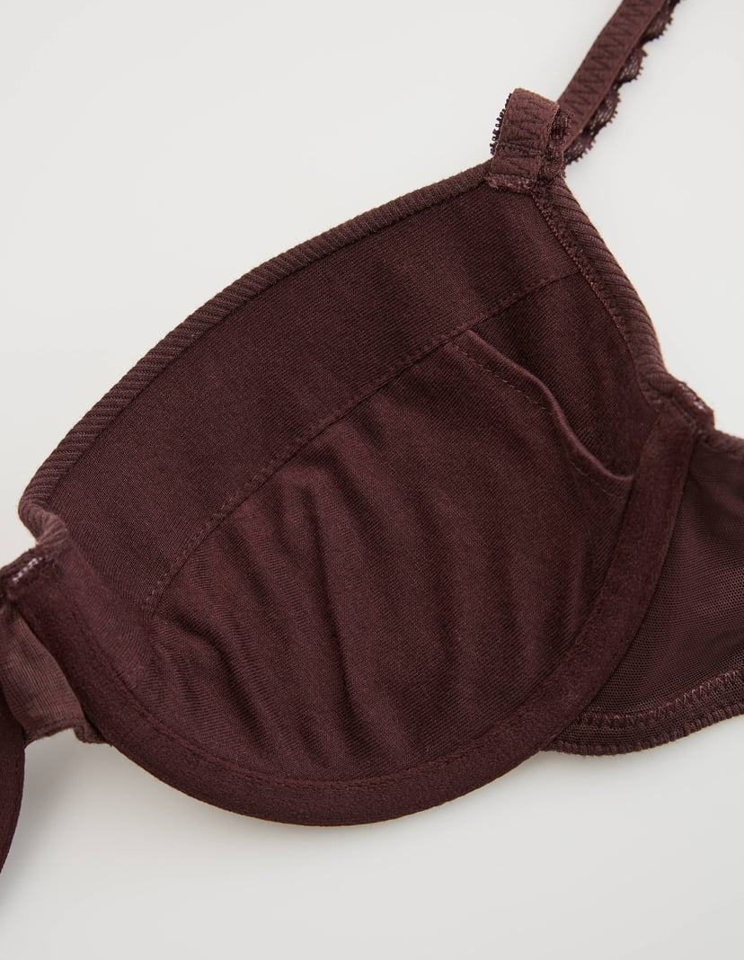 Push-up podprsenka SEZANNE hnědá s vyjímatelnými vložkami Hnědá 9