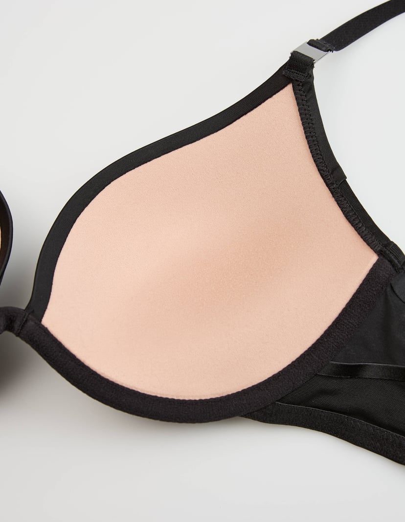 Push-Up Bra SEDUCE Black with Narrow Connector Black 6