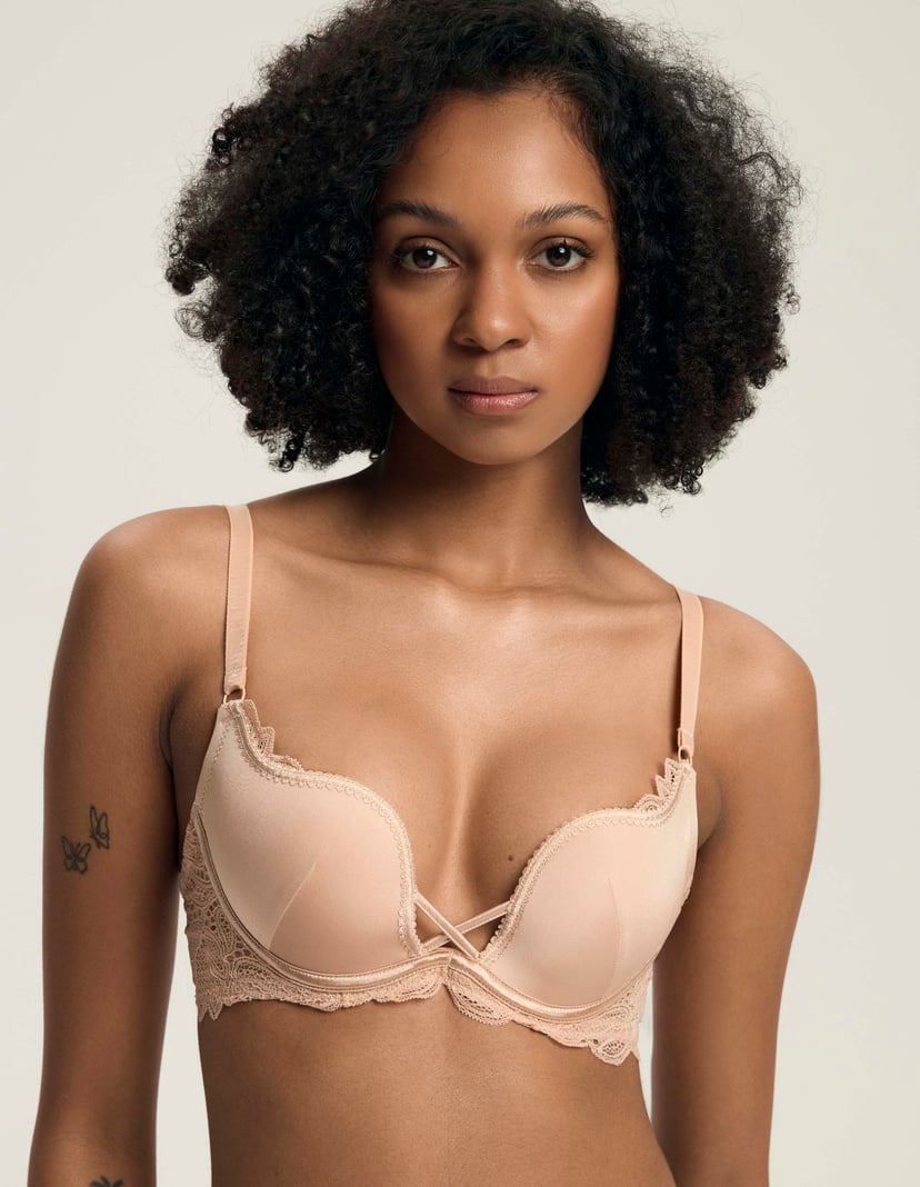 Push-up bra Delis brown 2