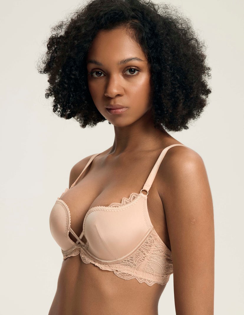 Push-up bra Delis brown 3