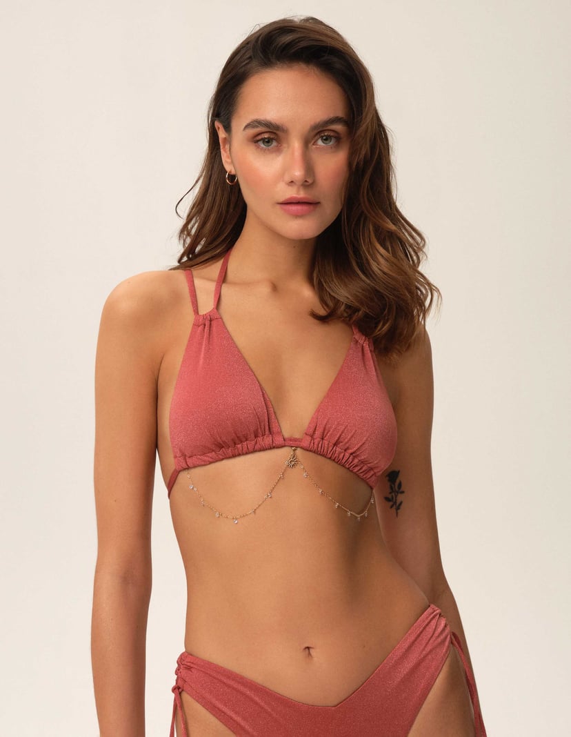 Lunar Triangle Bikini Top brown 3