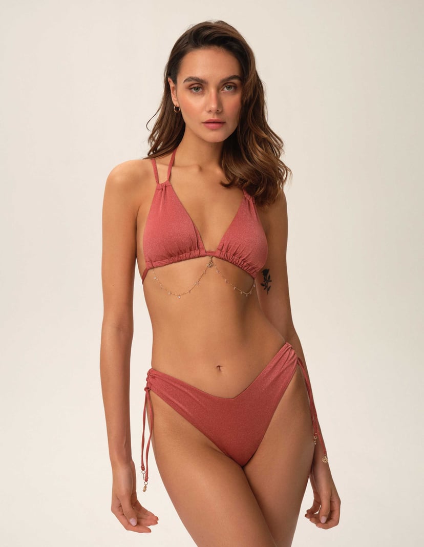 Lunar Triangle Bikini Top brown 7