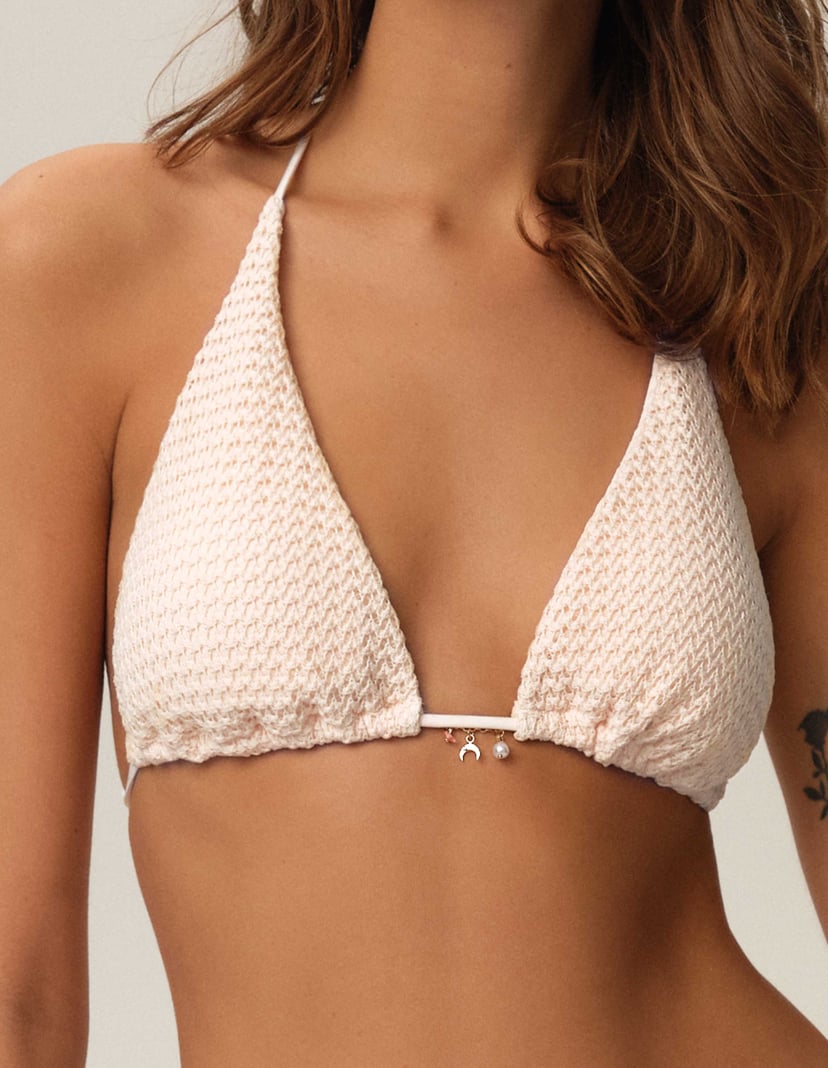 Eisley Triangle Bikini Top cream 9