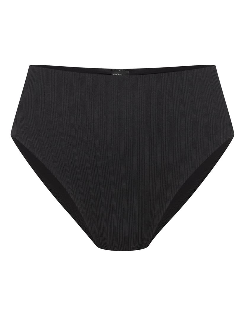 High-Waisted Bikini Bottom Pearl Black 6