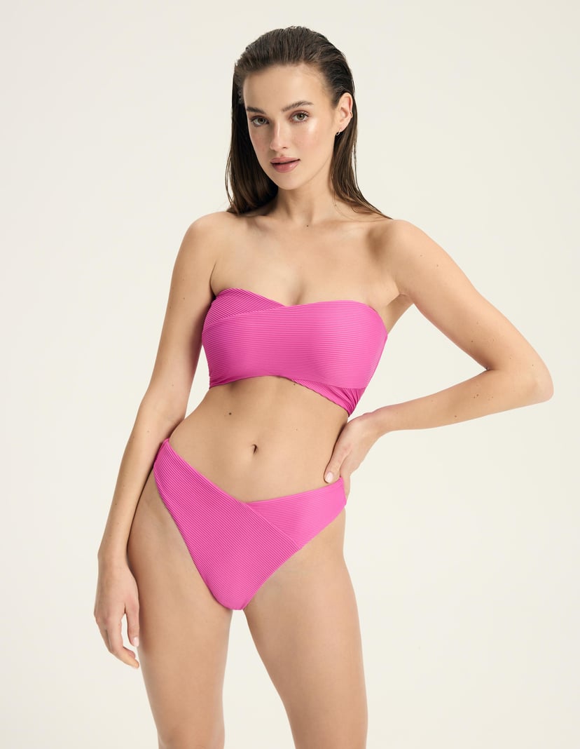 Bikini-Bandeau-Top Agleen Rosa 2