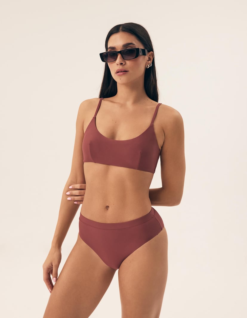 Bikini top Novia maroon 1