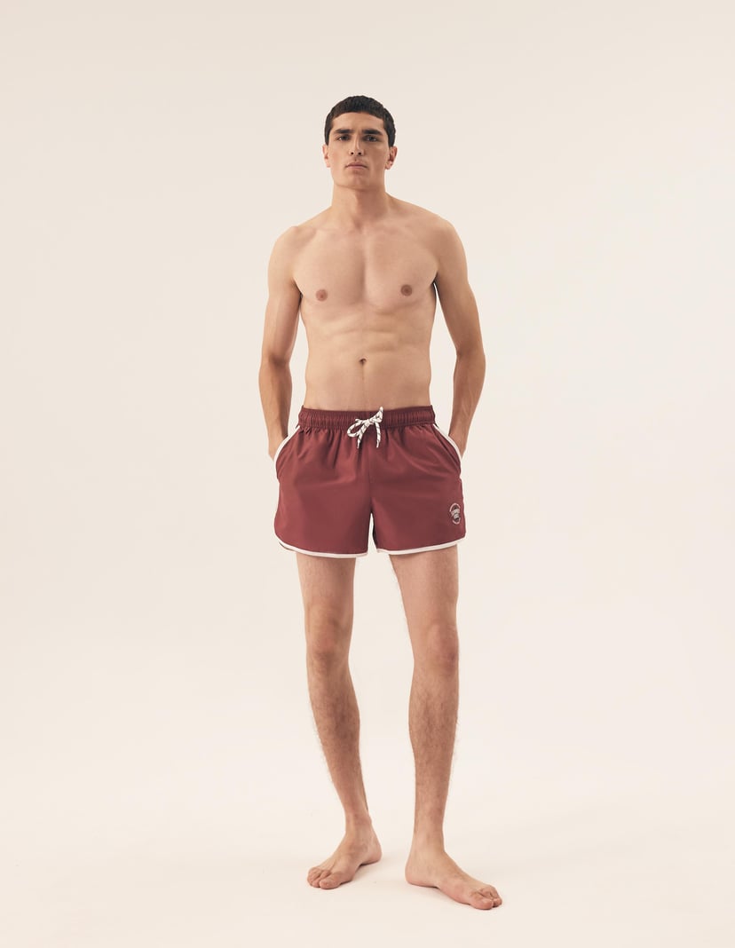 Quick-drying swim shorts Raven maroon 4