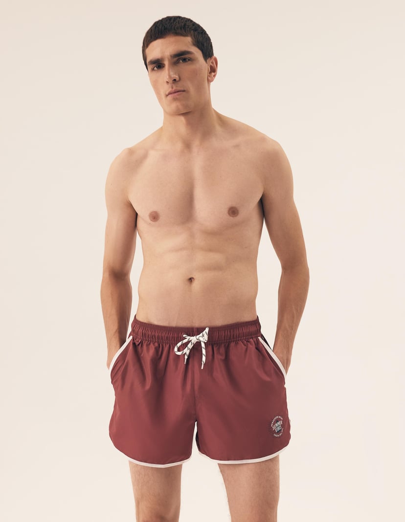 Quick-drying swim shorts Raven maroon 1