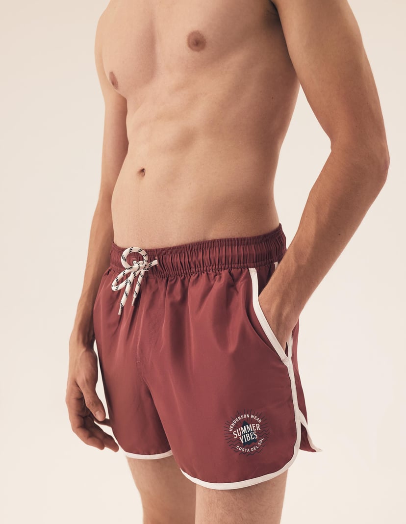 Quick-drying swim shorts Raven maroon 2