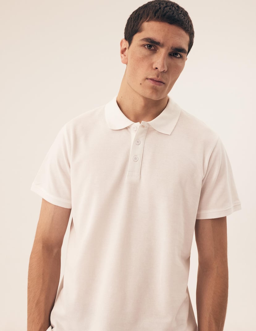 T-shirt polo Mile White 2