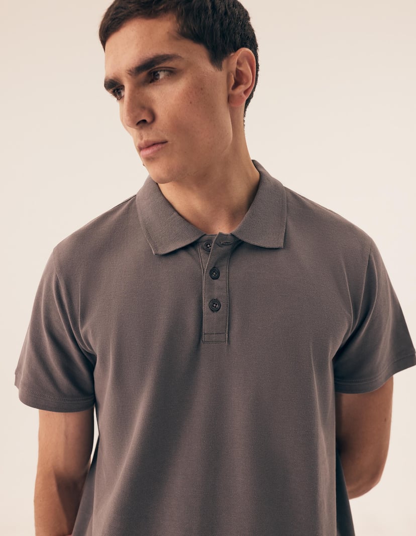 T-shirt polo Mile Grey 1