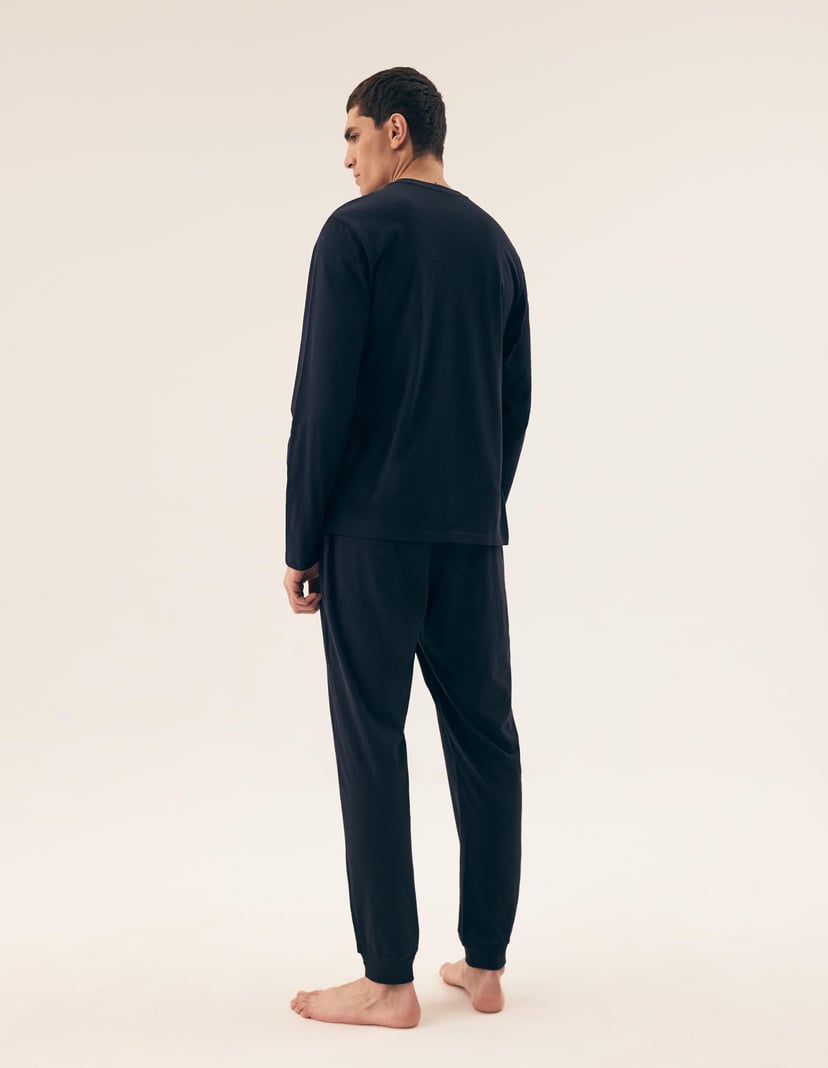 Pyjama Mike Navy-Blau 3