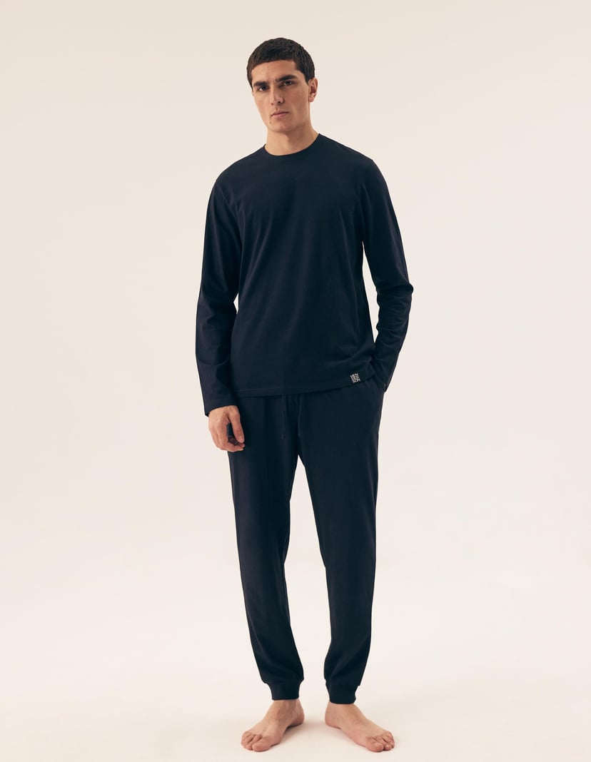 Pyjama Mike Navy-Blau 4