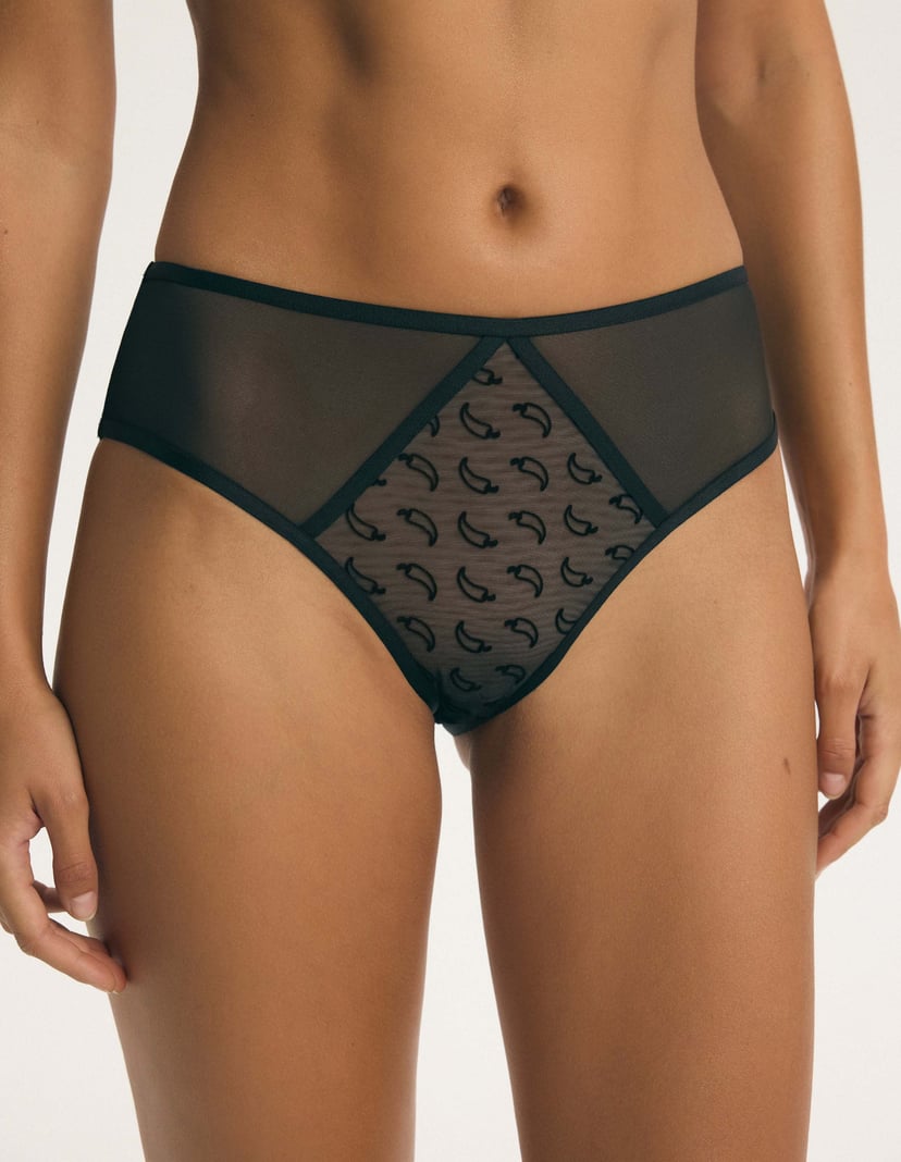 High-Waisted Panties Bloovii Too Hot Black 1