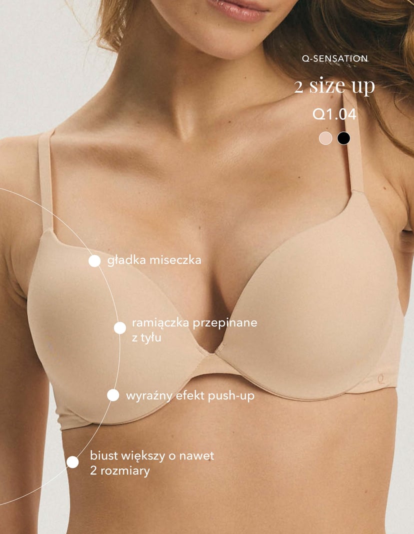 Bra super push-up Q1.04 2 size up Beige 2