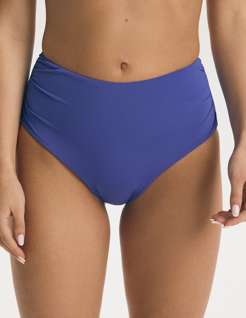High-Waisted Bikini Bottom Base Blue 2