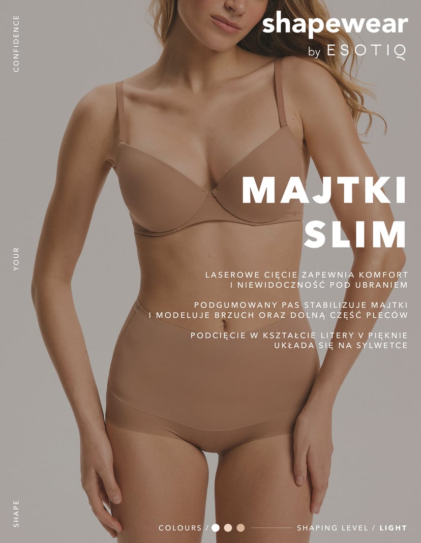 Vysoké Tvarující Kalhotky Slim Béžová 2