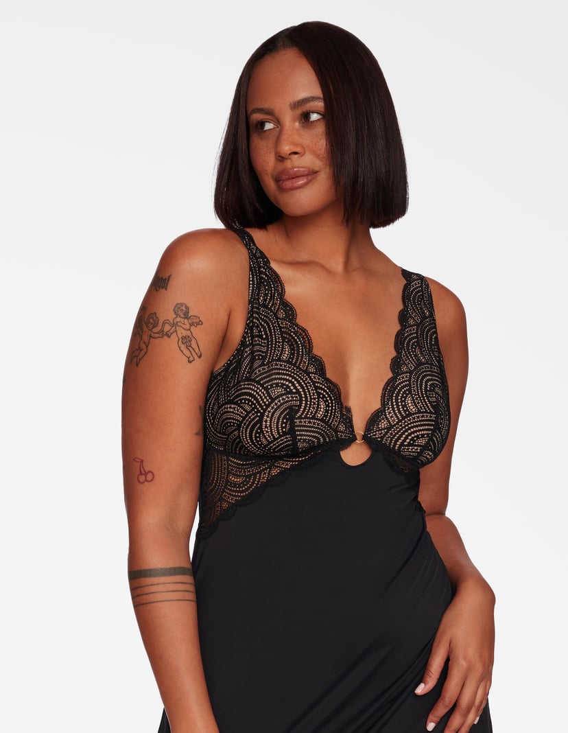 NightDress Brianna black and gold 1