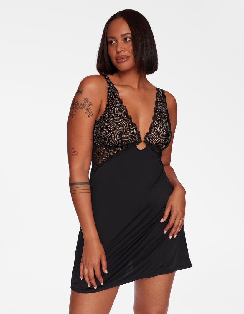 NightDress Brianna black and gold 5