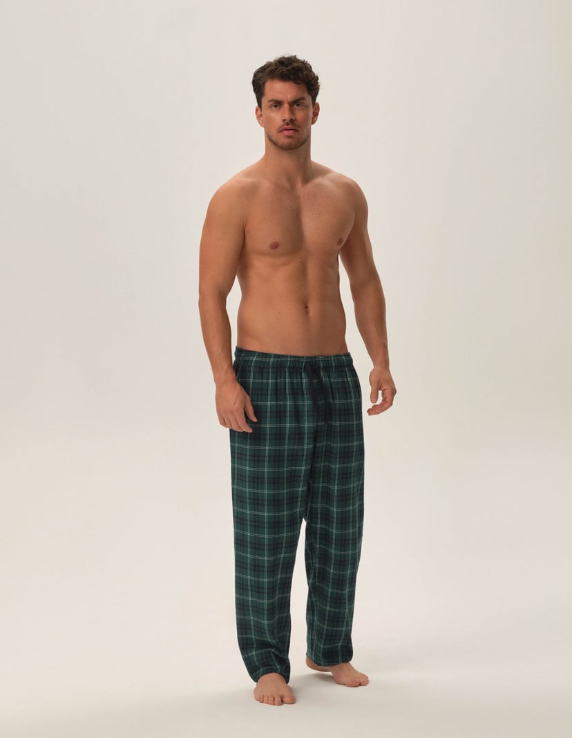 Flannel pants Herb Green 1