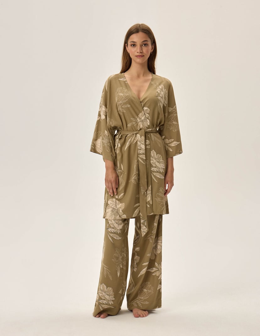 Szlafrok Fleur Green 3