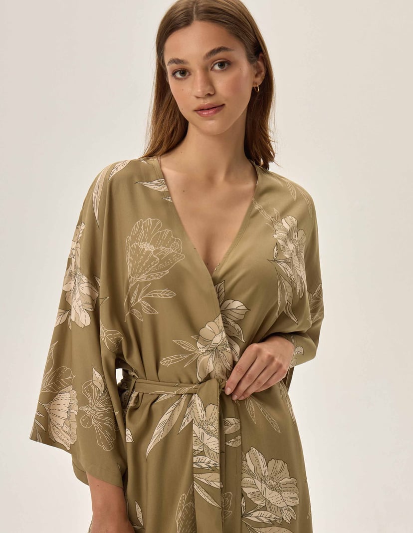 Szlafrok Fleur Green 4