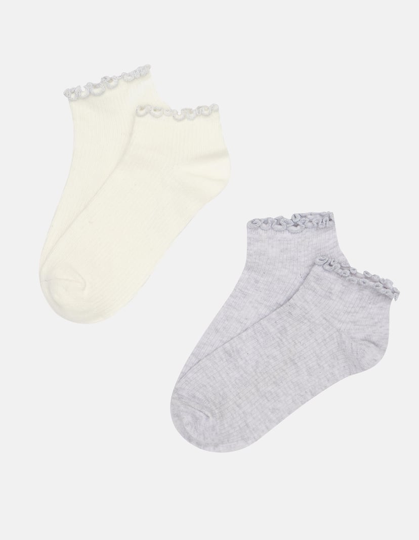 Socken Flese Cremefarben 3