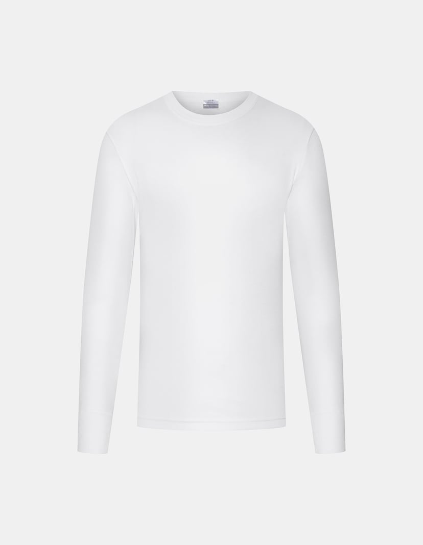 Cotton long-sleeved T-shirt White 6
