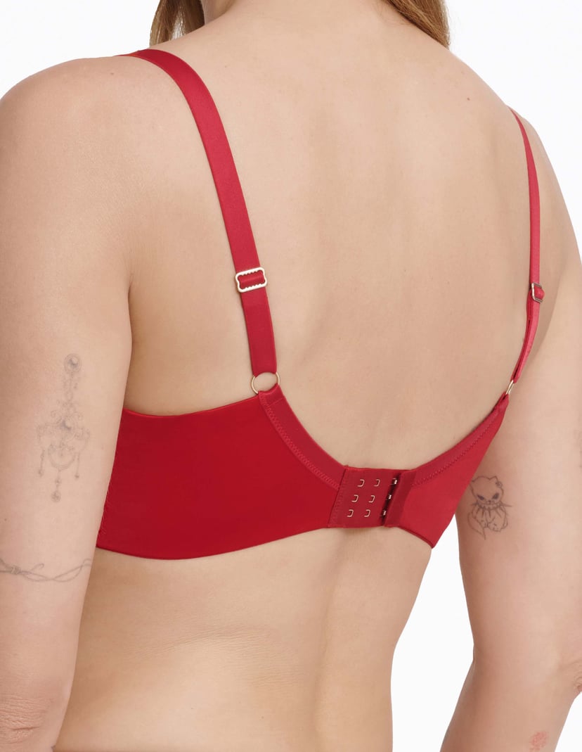 Semi-padded bra Isabelle Red 4
