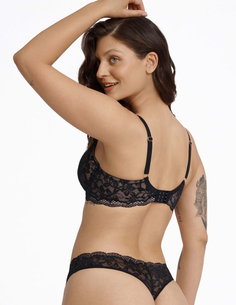 Semi-padded bra Klara black and gold 2