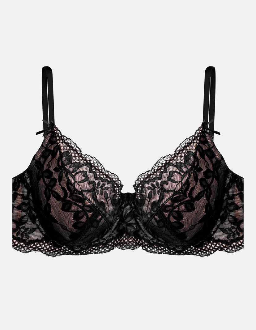 Semi-padded bra Klara black and gold 6