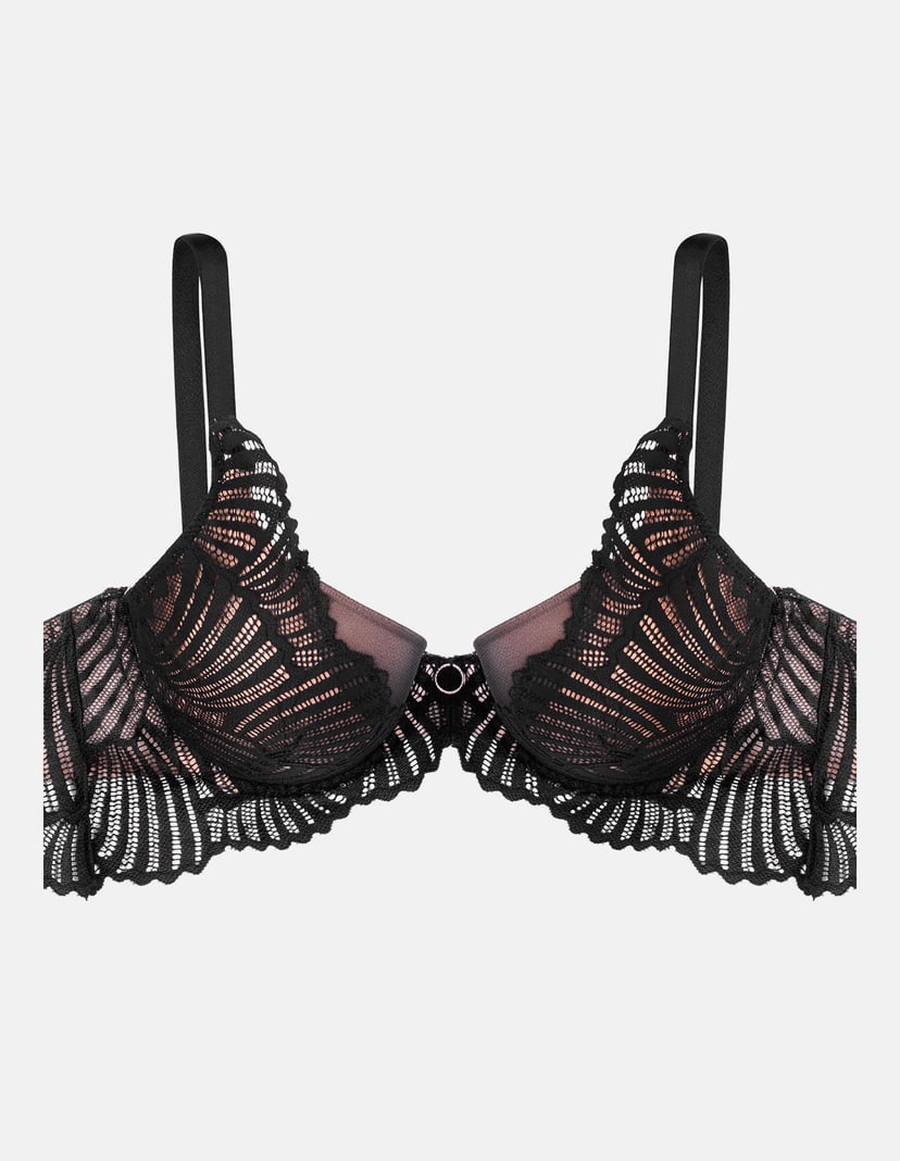 Push-up bra Inspire black and gold 6