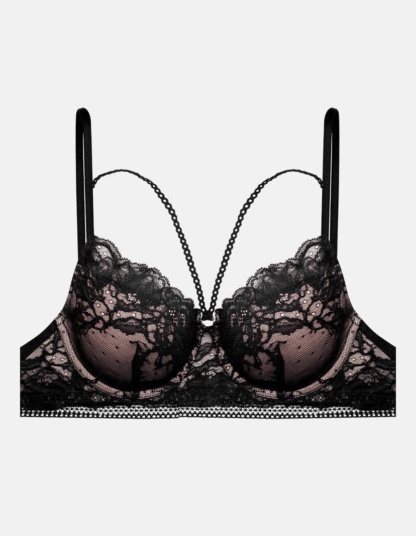 Push-up bra Intonation black and gold 6
