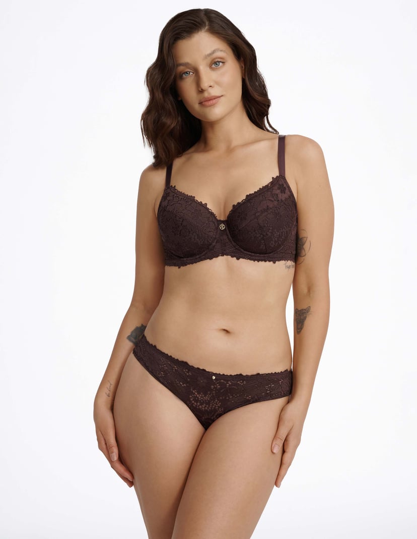 Biustonosz usztywniany Lollipop brązowy 5