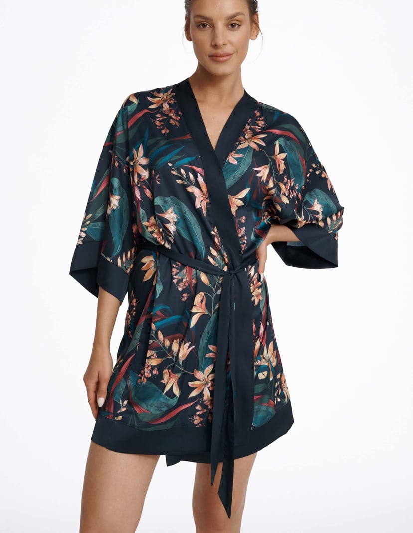 Morgenmantel Magnet Navy-Blau 2