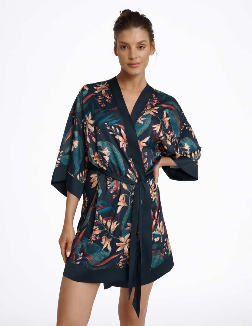 Morgenmantel Magnet Navy-Blau 6