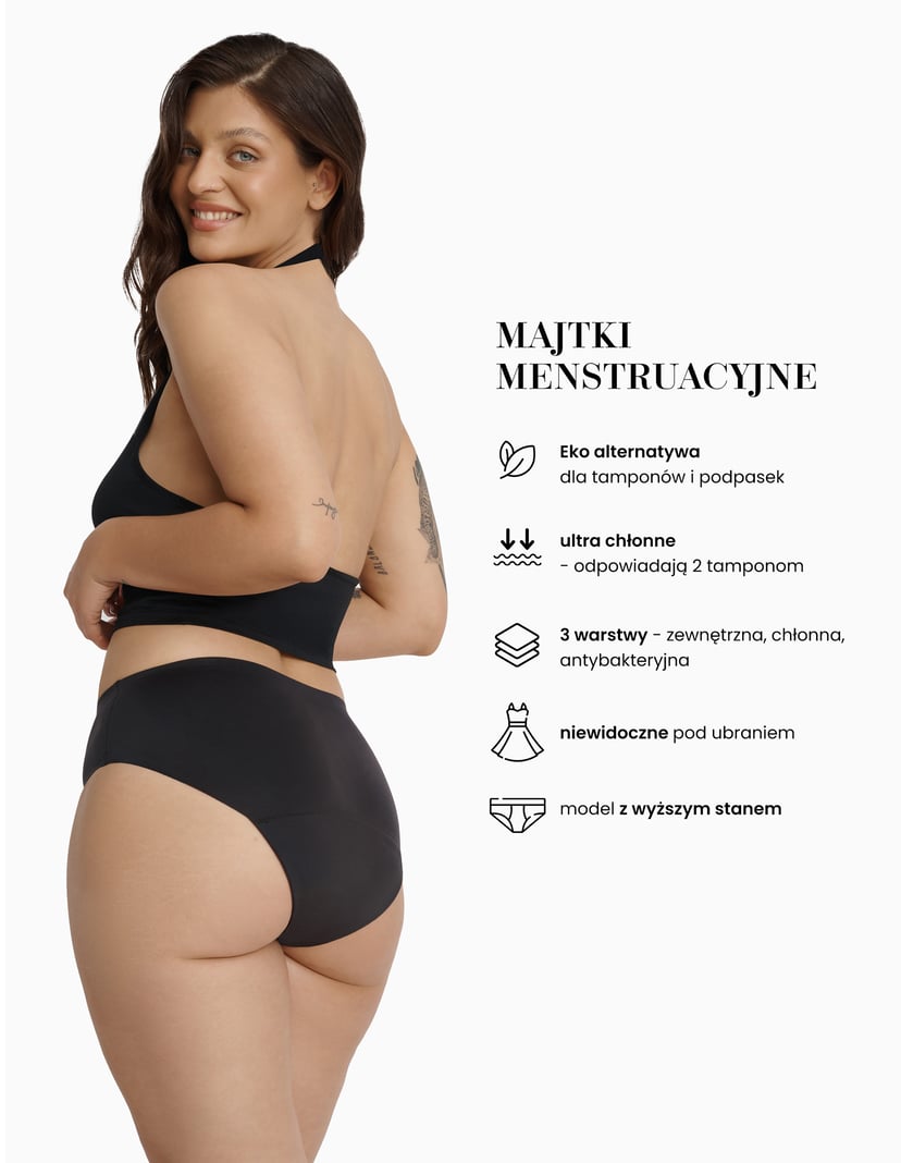 Majtki menstruacyjne Protect czarny 2