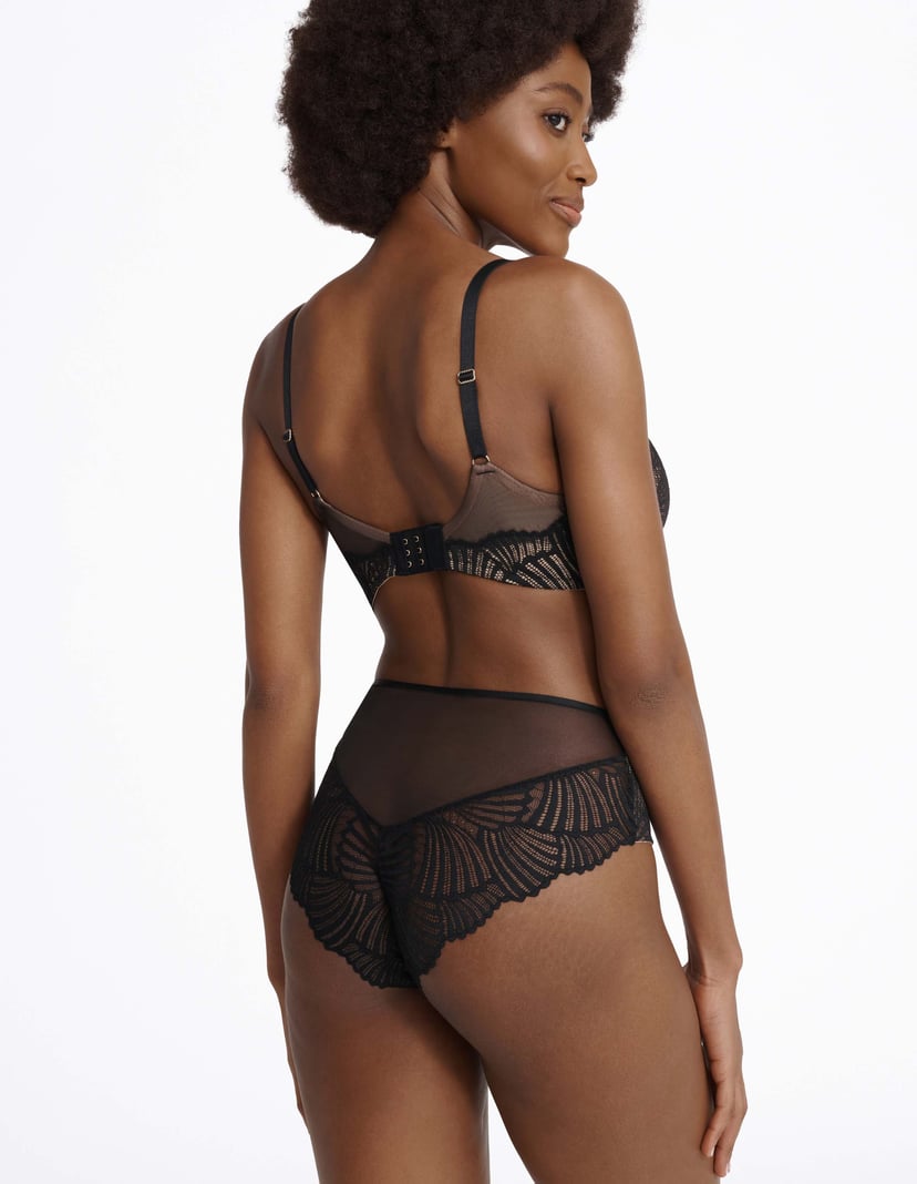 High-waisted briefs Inspire black and gold 2