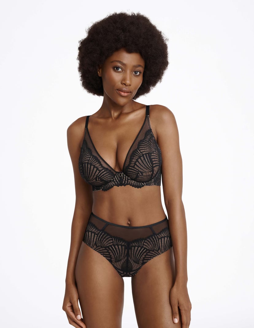 High-waisted briefs Inspire black and gold 5