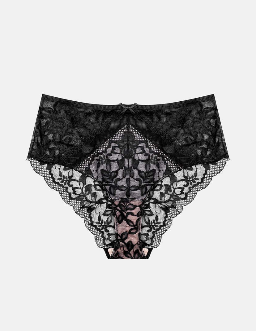 High-waisted briefs Klara black and gold 6