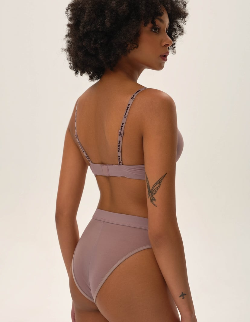 Majtki z wysokim stanem Bloovii Oui brązowy 3