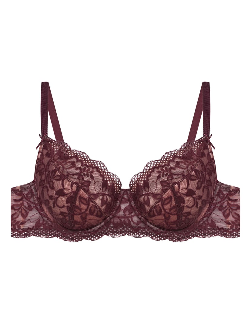 Semi-padded bra Klara maroon 4