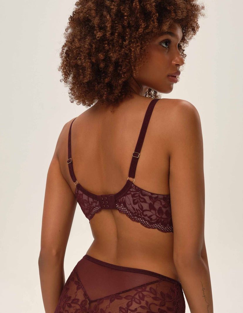 Semi-padded bra Klara maroon 3