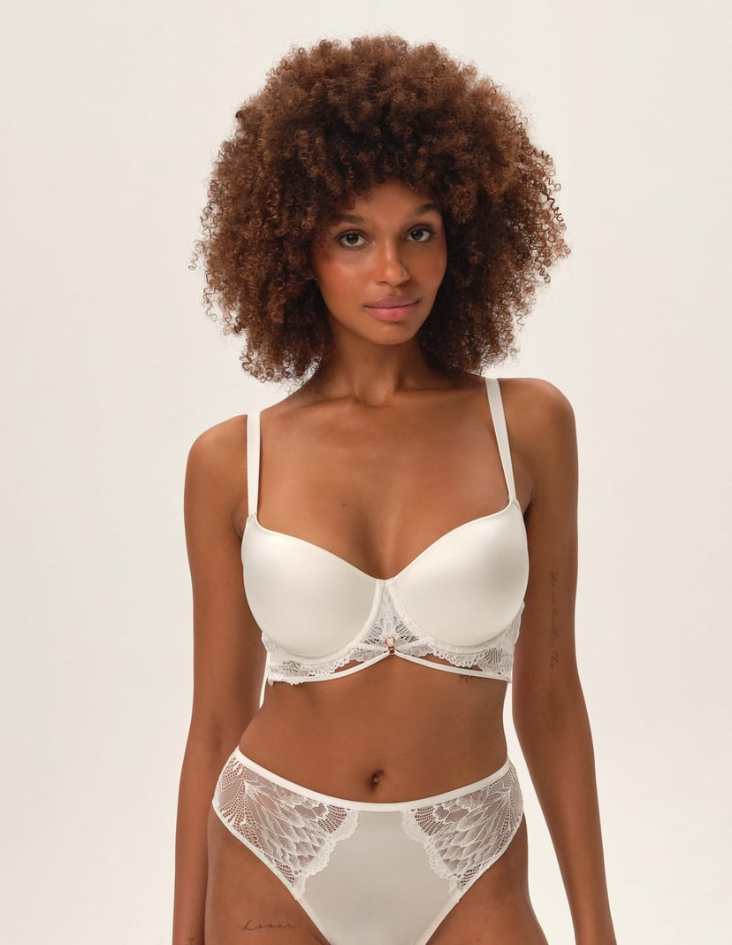 Padded bra Olive cream 1