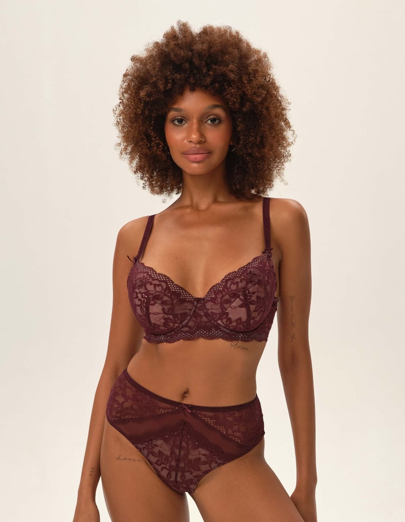 High-waisted panties Klara maroon 1