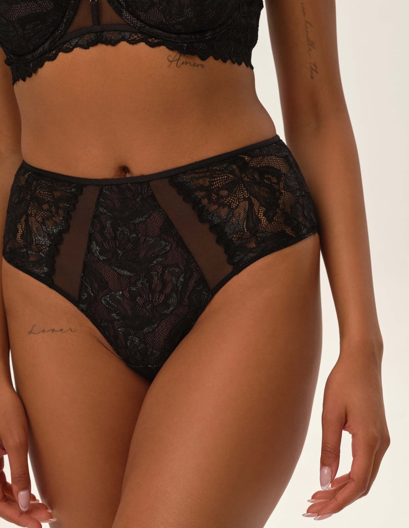 High-waisted panties Idylla Black 2