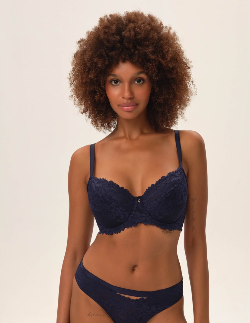 Semi-padded bra Lynn navy 1