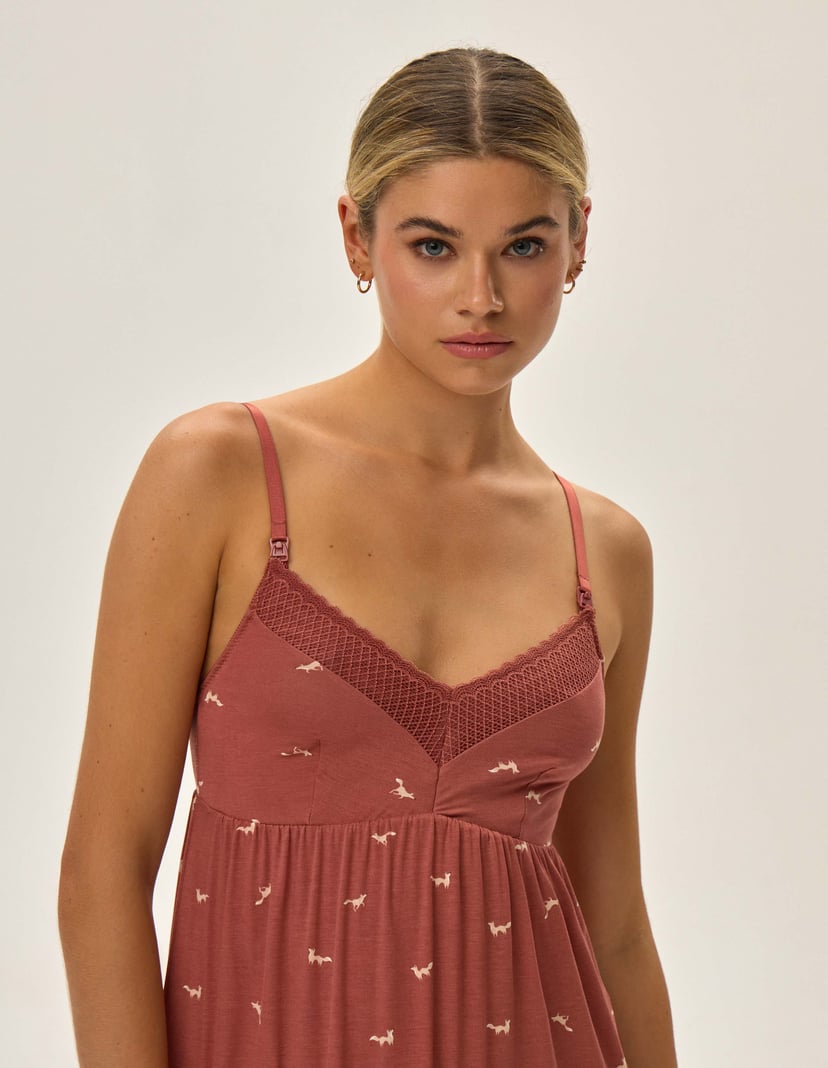 Nightgown Jayden maroon 2