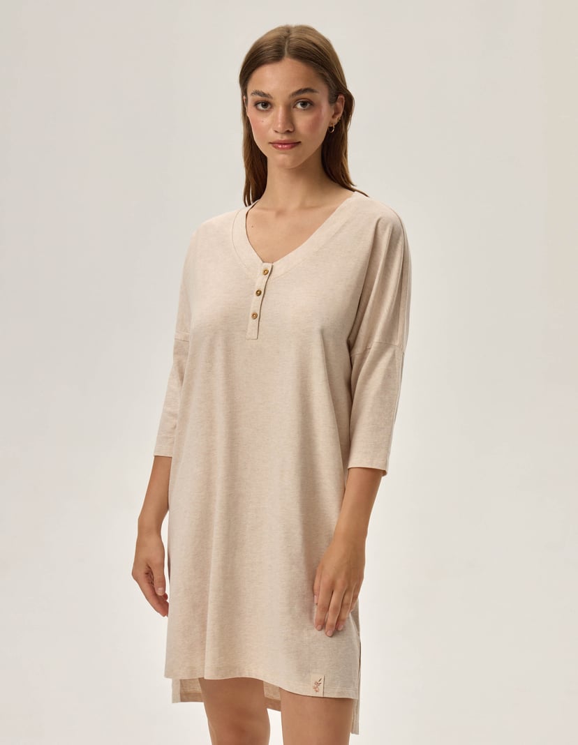 Dzianinowa sukienka Faida Beige 2