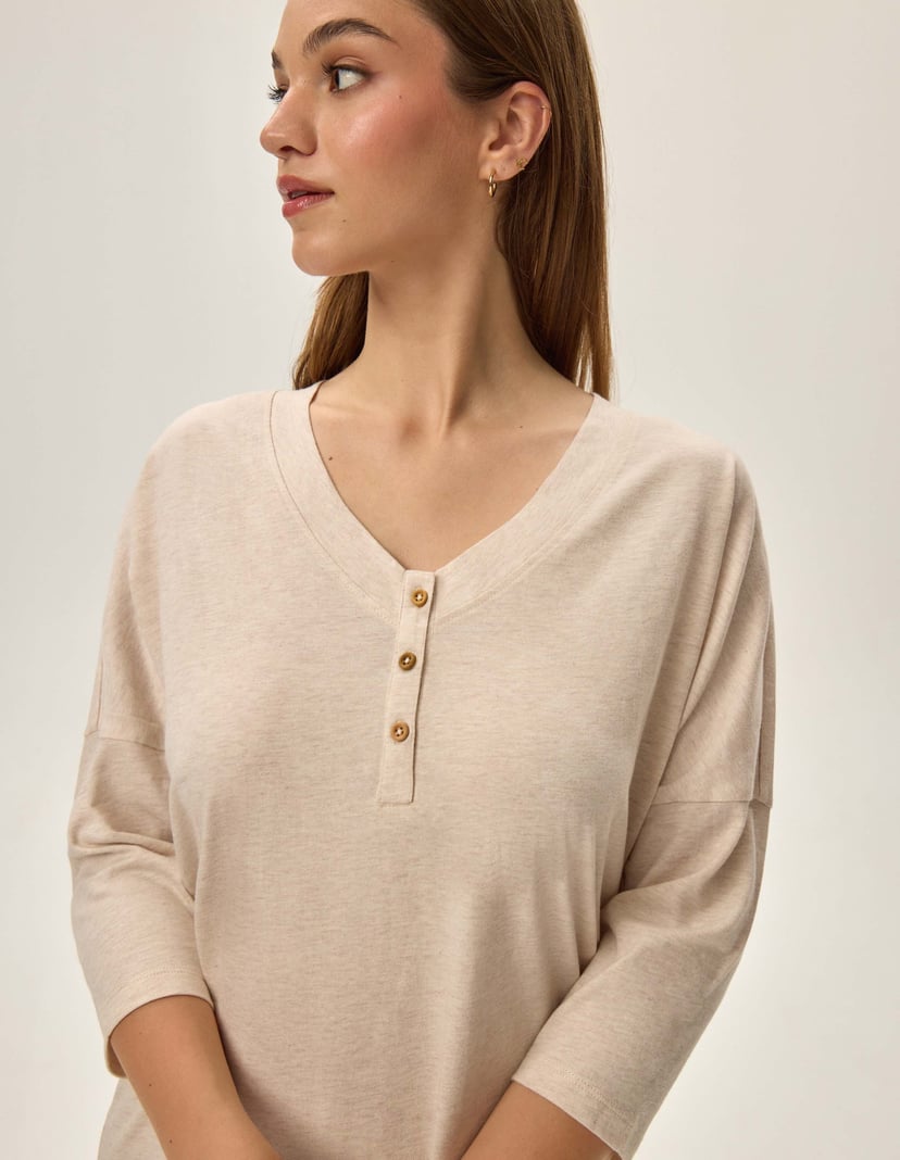 Dzianinowa sukienka Faida Beige 3